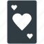 blackjack card, casino, game, heart, poker card 