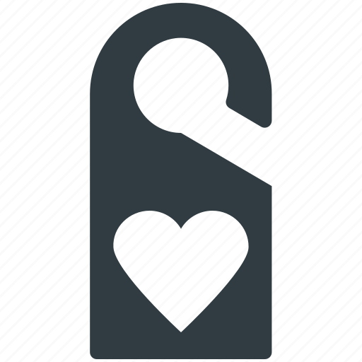 Do not disturb, door tag, doorknob, heart sign, privacy symbol icon - Download on Iconfinder
