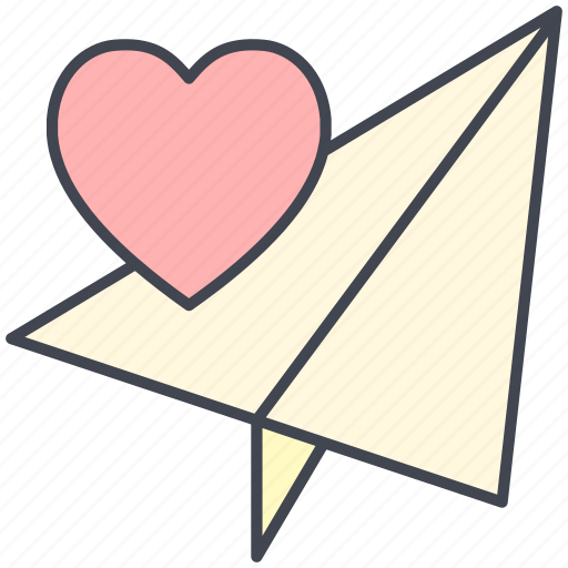 Letter, love, love letter, love plane, papper plane, valentine, valentine's day icon - Download on Iconfinder