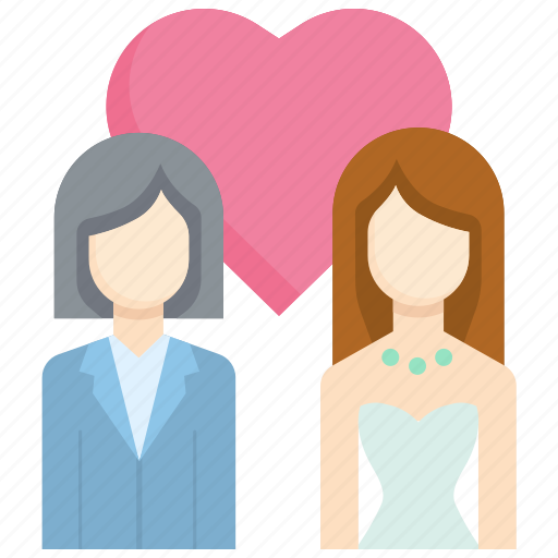 Bride, couple, female, lgbt, love, marriage, wedding icon - Download on Iconfinder