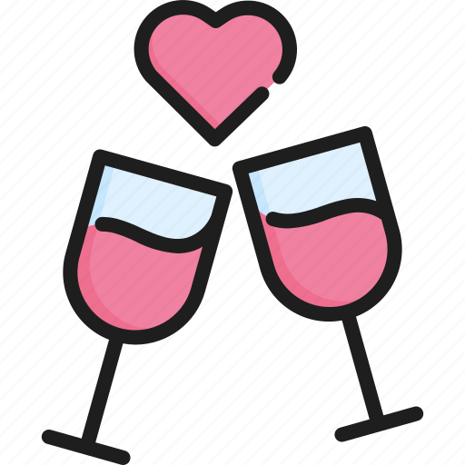Celebration, dinner, drink, love, romantic, valentine, wine icon - Download on Iconfinder