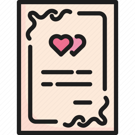 Agreement, ceremony, document, legal, love, marriage certificate, wedding icon - Download on Iconfinder