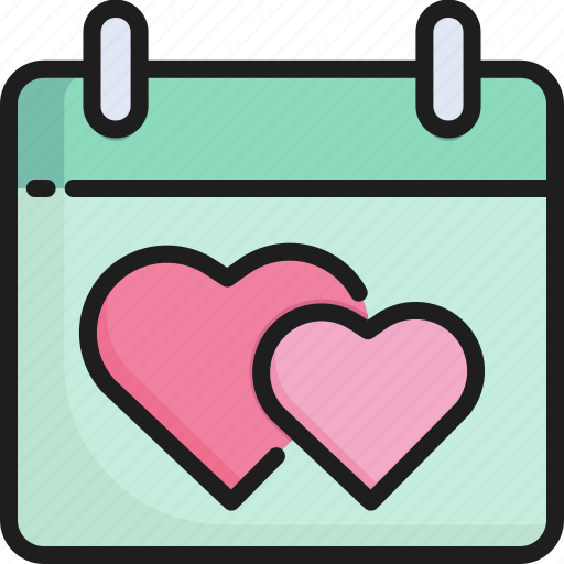 Calendar, date, event, heart, holiday, love, reminder icon - Download on Iconfinder