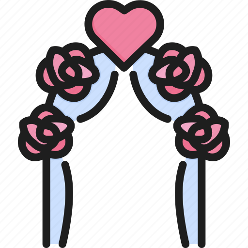 Bouquet, decoration, flower, frame, romantic, rose, wedding icon - Download on Iconfinder