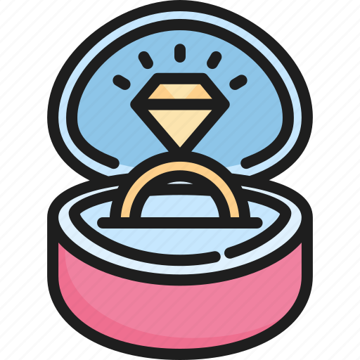 Celebration, gift, jewelry, love, marriage, ring, wedding icon - Download on Iconfinder