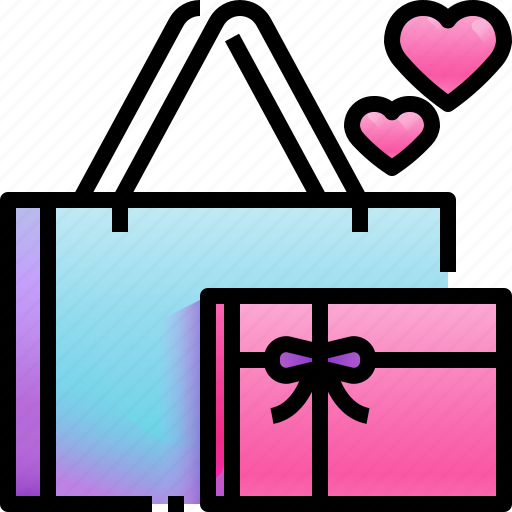 Shopping, bag, love, romance, valentines, day icon - Download on Iconfinder