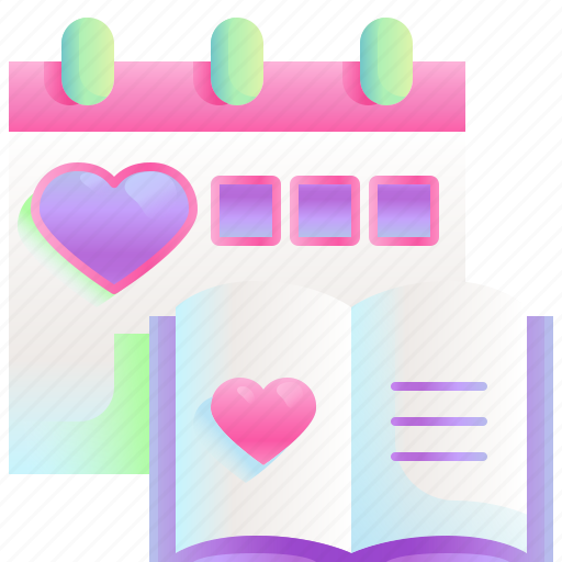 Calendar, time, date, heart, book, honeymoon icon - Download on Iconfinder