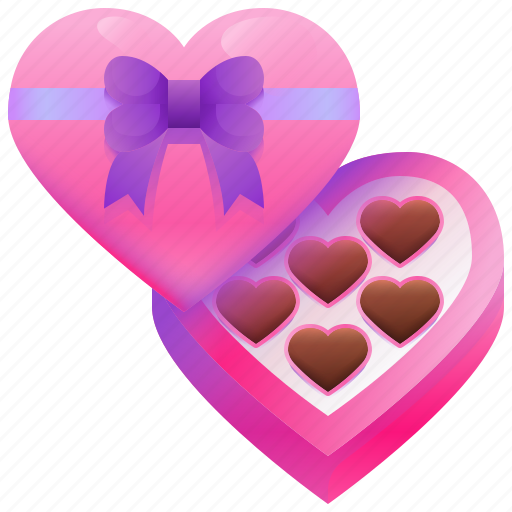 Chocolate, box, gift, love, romance, heart icon - Download on Iconfinder