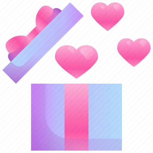 Gift, box, present, love, romance, heart icon - Download on Iconfinder