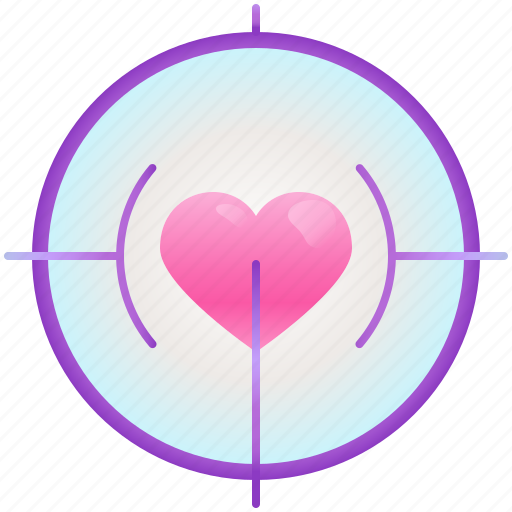 Hearts, romantic, like, love, target icon - Download on Iconfinder