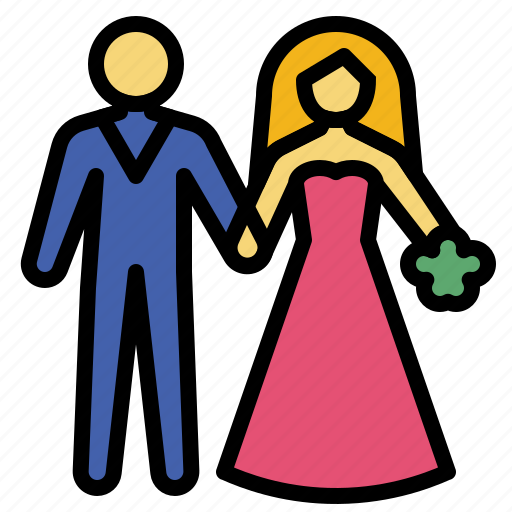 Bride, groom, wedding, love, ceremony, couples, romantic icon - Download on Iconfinder