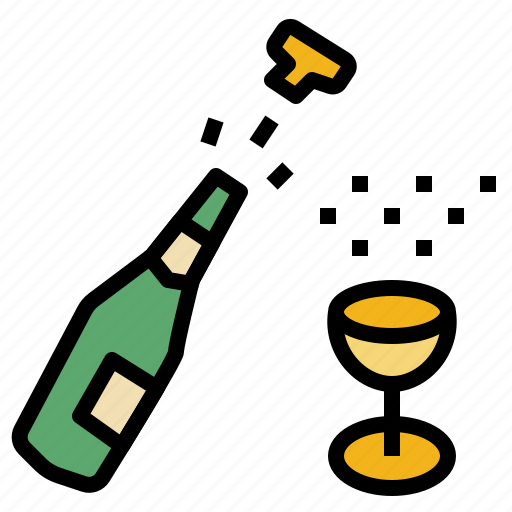 Champagne, drink, alcohol, party, celebrate, beverage, bottle icon - Download on Iconfinder