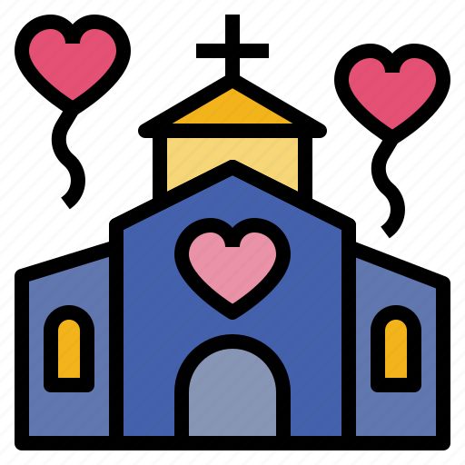 Church, wedding, love, places, landmark, romantic, valentine icon - Download on Iconfinder