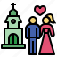 wedding, love, church, bride, groom 