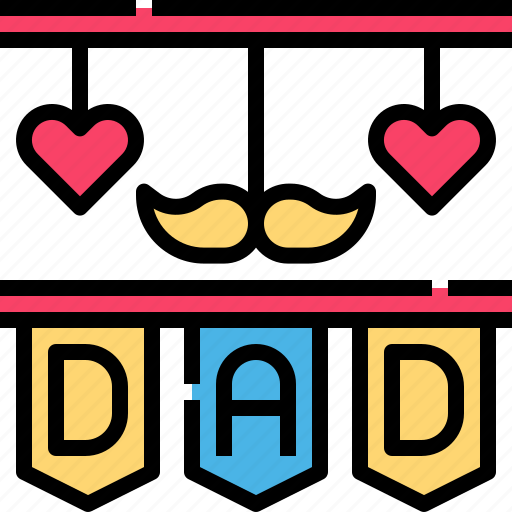 Garland, dad, father, event, party icon - Download on Iconfinder