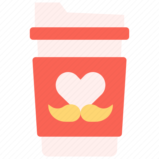 Coffee, love, mustache, hot drink icon - Download on Iconfinder