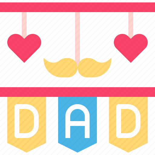 Garland, dad, father, party icon - Download on Iconfinder