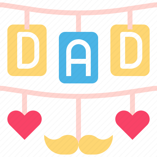 Garland, decoration, dad, father, party icon - Download on Iconfinder