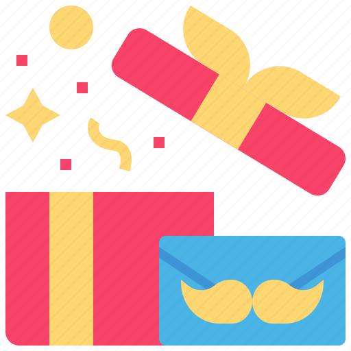 Gift, box, present, letter icon - Download on Iconfinder