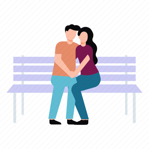 Couple, bench, sitting, romantic, love icon - Download on Iconfinder