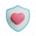 shield, of, love, front, security, heart, protection 