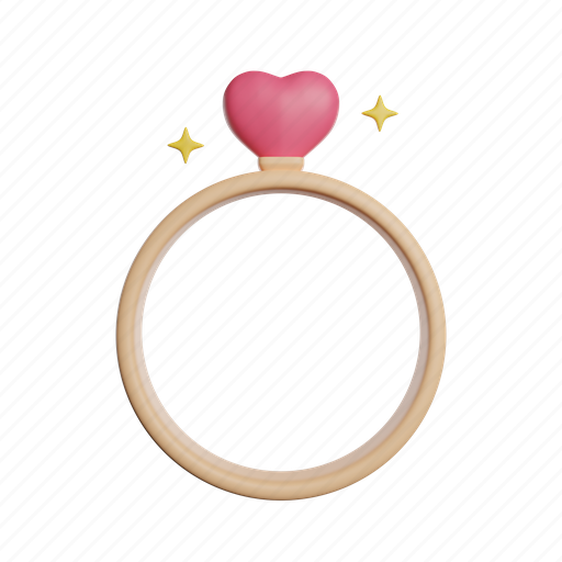 Engagement, ring, front, transport, wedding 3D illustration - Download on Iconfinder