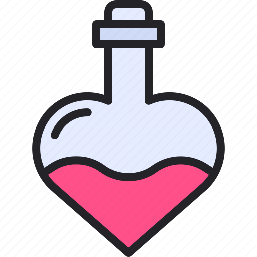 Heart, flask, valentine, love, romance icon - Download on Iconfinder