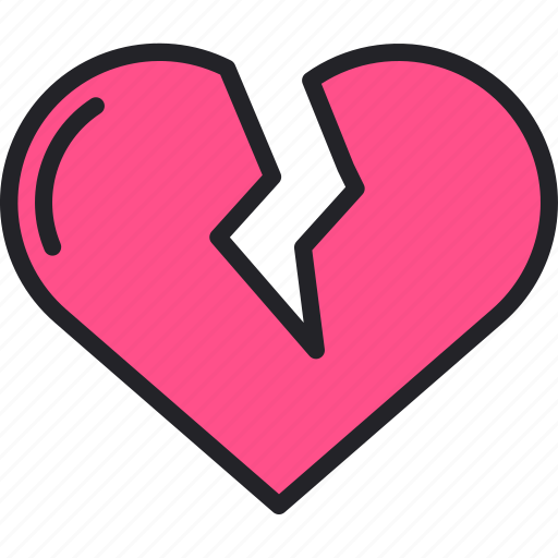 Broken, love, heartbreak, romance, valentine icon - Download on Iconfinder