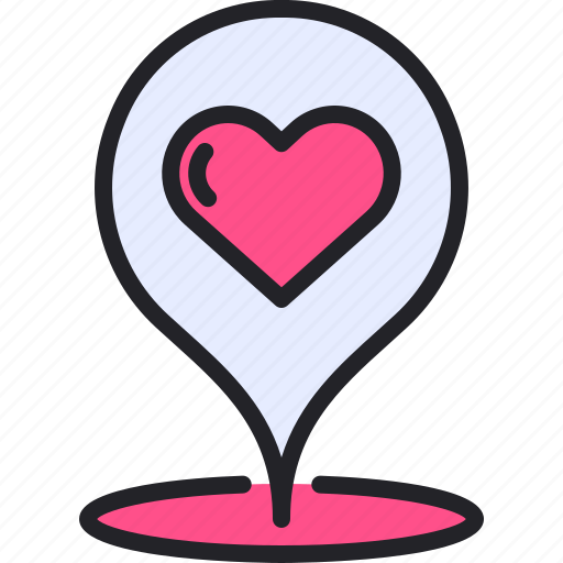 Pin, love, map, romance, location icon - Download on Iconfinder
