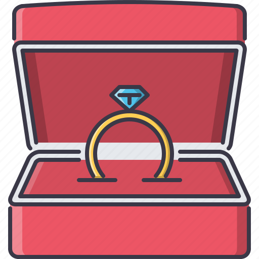 Box, day, love, relationship, ring, valentine, wedding icon - Download on Iconfinder