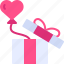 box, love, gift, romance, balloon 