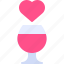glass, heart, drink, love, romance 