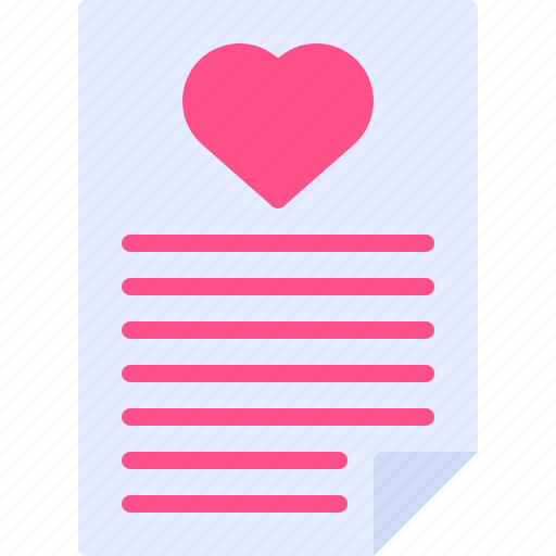 Heart, file, love, letter, romance icon - Download on Iconfinder