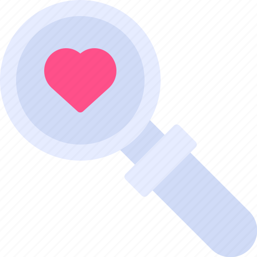 Heart, magnifier, love, romance, search icon - Download on Iconfinder
