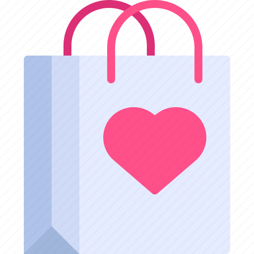 Heart, shopping, love, bag, romance icon - Download on Iconfinder
