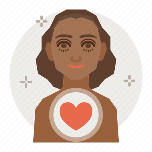 Love, african, female, person, heart, avatar icon - Download on Iconfinder