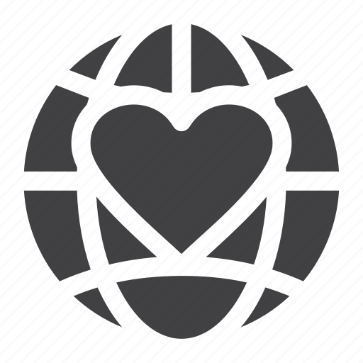 Globe, heart, love, world icon - Download on Iconfinder