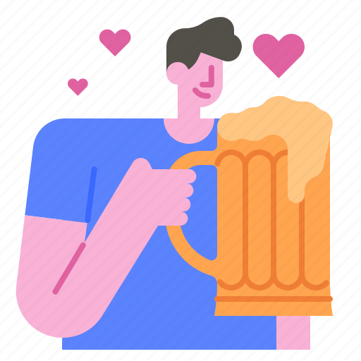 Beer, love, cheers, alcoholic, mug, heart, drink icon - Download on Iconfinder