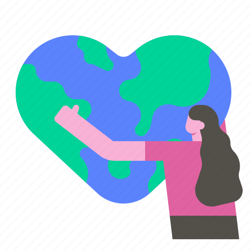 Earth, love, ecology, environment, care, protection, heart icon - Download on Iconfinder