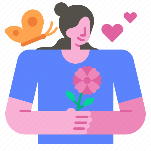 Flower, love, blossom, heart, nature, women, butterfly icon - Download on Iconfinder