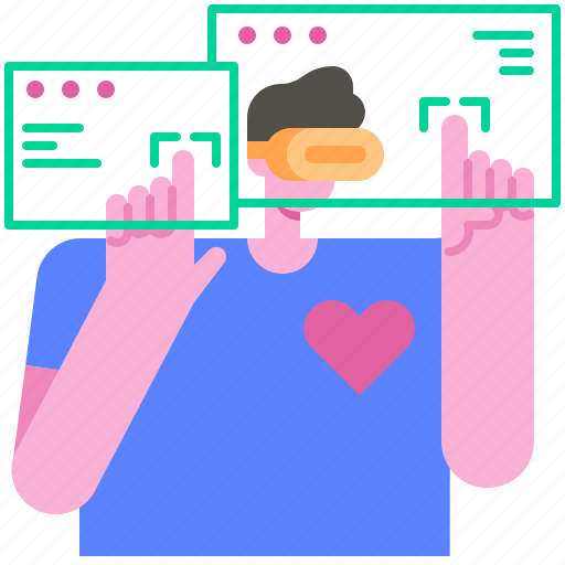 Virtual, reality, technology, vr, entertainment, man, love icon - Download on Iconfinder