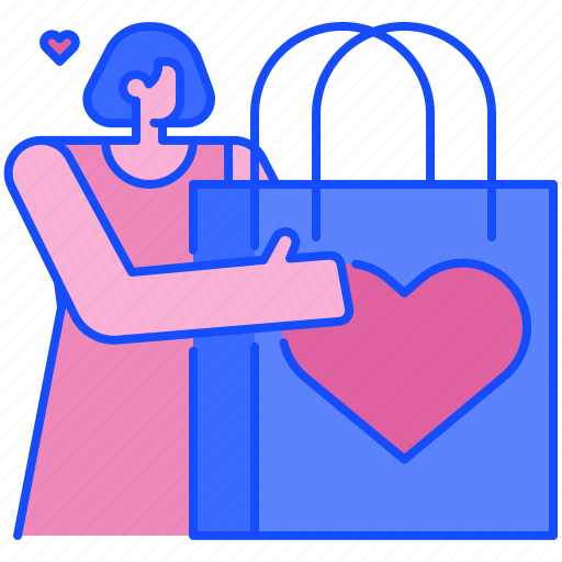 Shopping, bag, heart, shopper, love, women, like icon - Download on Iconfinder