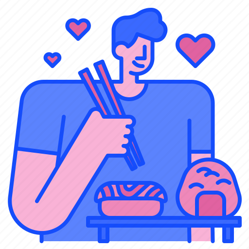 Sushi, japanese, food, restaurant, japan, man, love icon - Download on Iconfinder