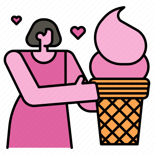 Icecream, love, dessert, summer, sweet, food, women icon - Download on Iconfinder