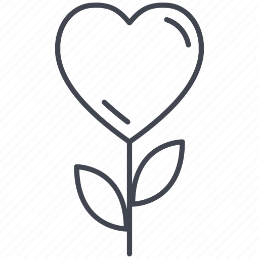 Flower, heart flower, love, love flower, lovely, valentine, valentine's day icon - Download on Iconfinder