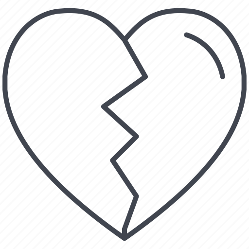 Breaking heart, heart, love, lovely, sadness, valentine, valentine's day icon - Download on Iconfinder