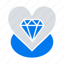 diamond, heart, love, wedding
