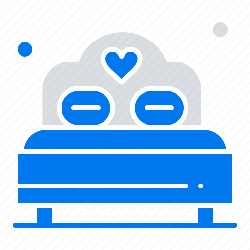 Bed, heart, love, wedding icon - Download on Iconfinder