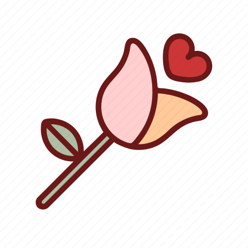 Flower, heart, lineal, love, nature, valentine icon - Download on Iconfinder