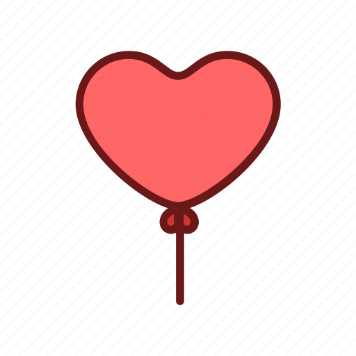 Balloon, heart, lineal, love, romance, valentine icon - Download on Iconfinder